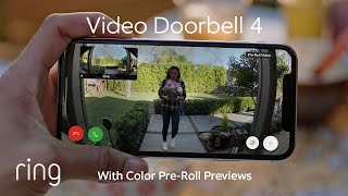 Ring Video Doorbell 4 | Featuring Color Pre-Roll Video Previews & Quick Replies