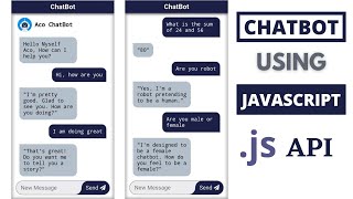 ChatBot using Javascript API | javascript simple AI chatbot