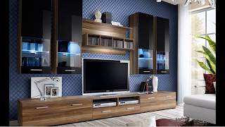 Meuble TV Design, Mural, Laqué, Bois, à Led - @Trendymobilier.com