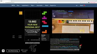 Jstris Sprint Record [13.882s] + Handcam!!