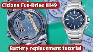 How to replace the battery Citizen Eco-Drive H149 Radio Controlled watch