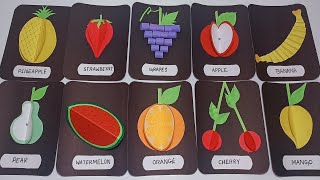 DIY 3D Fruits For Kids / Classroom Decoration / Easy Paper Craft