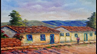 How to paint houses - oil paint.