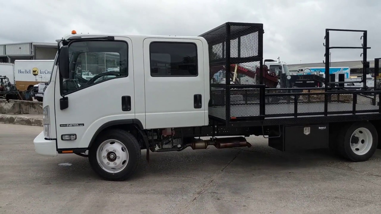 2018 Isuzu NPR-HD Crew Cab Landscape Truck For Sale - YouTube