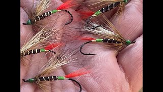 Neko's Green Butt Skank, narrow shape, salmon #6 #フライタイイング #サーモンフライ