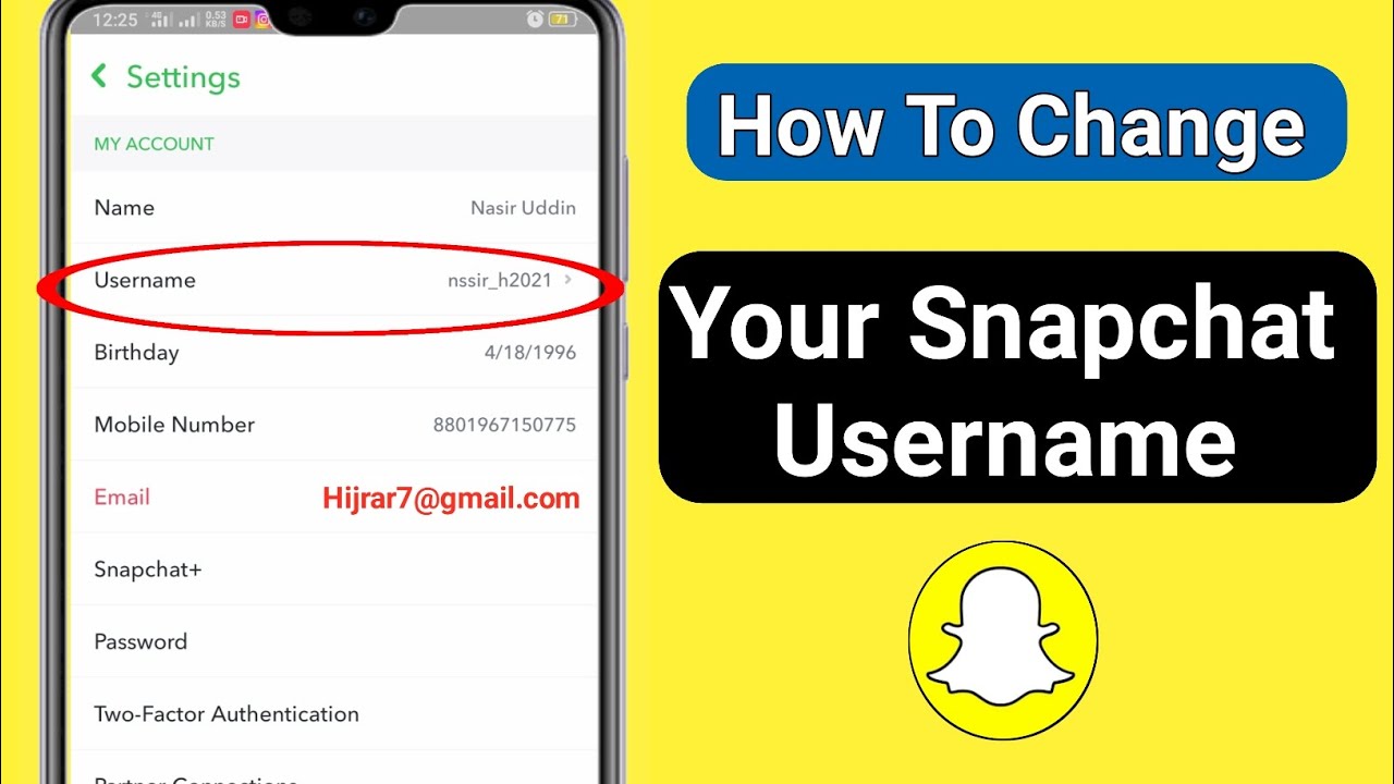 How To Change Your Snapchat Username (New Update 2023) || Change ...