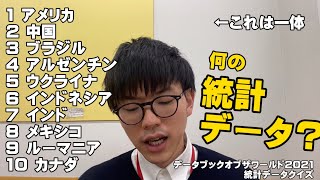 【地理クイズ】データブックオブザワールド2021統計データクイズ農作物編①【2022年度共通テスト対策】