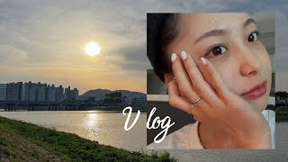 VLOG 일상 브이로그(in 밀양) | 클린한 식단 / 떡 구워먹기 / 쑥캐서 쑥버무리 / 치킨은 애교 / 자전거도 타고 / 책도 읽고 / 집순이의 브이로그 |