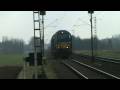 db schenker railion train meets engine light power move hgk at breyel germany march 1 2009