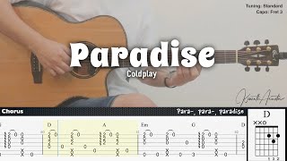 Paradise - Coldplay | Fingerstyle Guitar | TAB + Chords + Lyrics