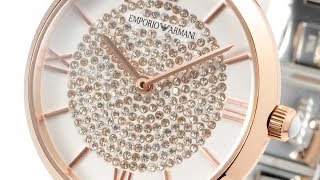 EMPORIO ARMANI WATCH AR1926 CLASSIC SILVER GOLD WATCH REVIEW WOMENS AR1926 エンポリオ