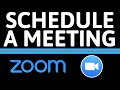 How to Schedule a Zoom Meeting - Zoom Tutorial