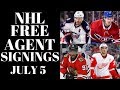 NHL FREE AGENTS 2018 - July 5