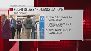 Flights Canceled, Delayed as Government Shutdown Continues