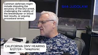 ACTUAL DMV HEARING (TELEPHONIC)