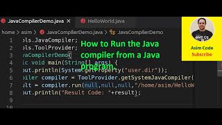 How to Run the Java compiler from a Java program