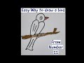 Easy Bird Drawing || How to draw a bird from number 22 || #shorts