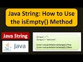 Java String: How to Use the isEmpty() Method | Java Tutorial