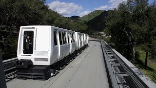 Computer-Operated Tram Ride Onboard POV in Full John Paul Getty Center Los Angeles California