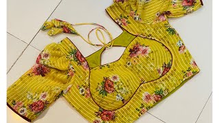 Front Madhubala style one tucks blouse design cutting and stitching | one tucks blouse design |new