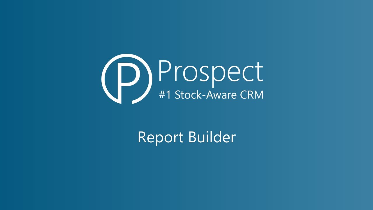 Report Builder Youtube