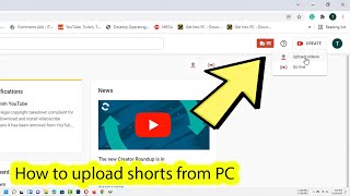 How to upload shorts video on youtube from PC
