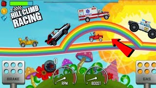 Hill Climb Racing - ||RALLY CAR|| On RAINBOW Road Gaming Full Video || by Sameer k games