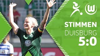 "Ich bin schockiert, wenn ich ein Tor schieße" | Stimmen | VfL Wolfsburg - MSV Duisburg 5:0