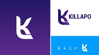 Minimalist KL Lettermark Business Logo Design in adobe illustrator CC Bangla Tutorial #logodesign