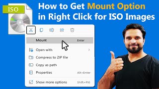 How to Get Mount Option in Right Click Context Menu for ISO Images