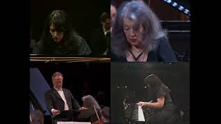 Martha Argerich Ravel Piano Concerto Ending Splitscreen