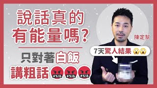 實測🔥 正能量 VS 負能量 只對著白飯講粗口🤬 7天驚人結果😱- 陳定幫 Clement Chan (中文字幕）