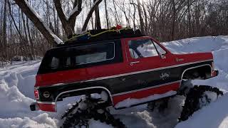 TRX4 K5 BLAZER TRAXX  With nice fresh snow..