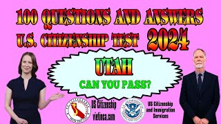 100 Civics Question for US citizenship Test 2024 Utah | Sample Civics Tests