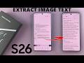 How To Copy Text From Image On Samsung Galaxy S26/S26 Ultra