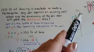 Algebra II 9.6B, Maximum or Minimum value word problems, Quadratic Functions