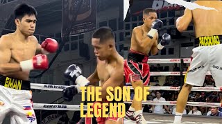 The son of Pacquiao na si Emanuel pacquiao jr vs Cudiamat First fight in pro boxing