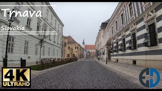 TRNAVA  city , Slovakia | Driving in car POV | 4K video