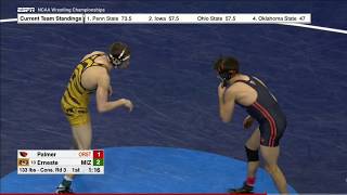 2017 NCAA Wrestling 133lbs: Joey Palmer (Oregon State) vs John Erneste (Missouri)