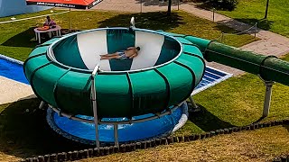 Scary SPACE BOWL WaterSlide at Aquapark Cegléd