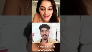 video call with Ananya pandey #ananyapandeymemes #shorts