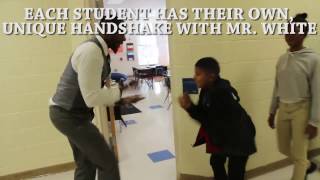 This teacher has different handshakes with each student