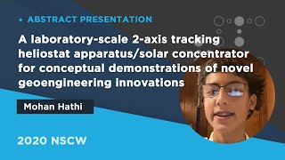 A laboratory-scale 2-axis tracking heliostat apparatus/solar (...) | Mohan Hathi | 2020NSCW