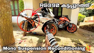 Rc390 കട്ടപ്പുറത്ത് 🤕 || Mono Suspension Reconditioning 🥰