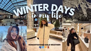 WINTER DAYS IN MY LIFE ☃️ // Romanticising cold weather, going out, trying new spots in Montreal 🫐❄️