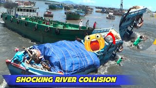 ✅ Shocking River Collision: Barges Ram into Fishing Boats!