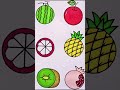 use circles to draw fruits together fruit sketch