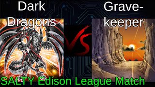 Dark Dragons vs Gravekeeper SALTY Edison League Replay Review Yu-Gi-Oh!