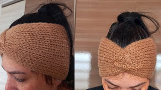 FAIXA PARA CABELO...turbante....adulto...tricô...fácil...