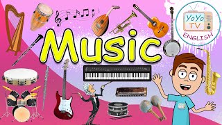 Music vocabulary | Musical instruments | ESL with YoYo TV